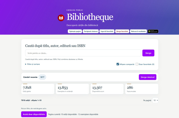 Aplicaţie web de căutare publicaţii